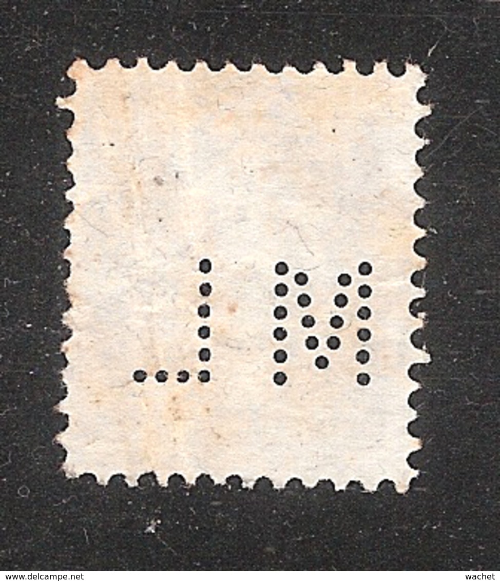 Perfin/perforé/lochung Switzerland No 100 TYPE II 1908-1933 - Hélvetie Assise Avec épée ML Matthey & Leiber - Perforés