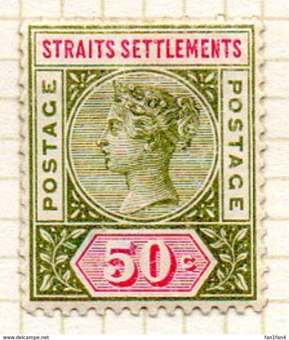 GRANDE BRETAGNE (Ex-cololies) - MALACCA - 1892-1901 - N° 73 - 50 C. Olive Et Rose - (Victoria) - Straits Settlements