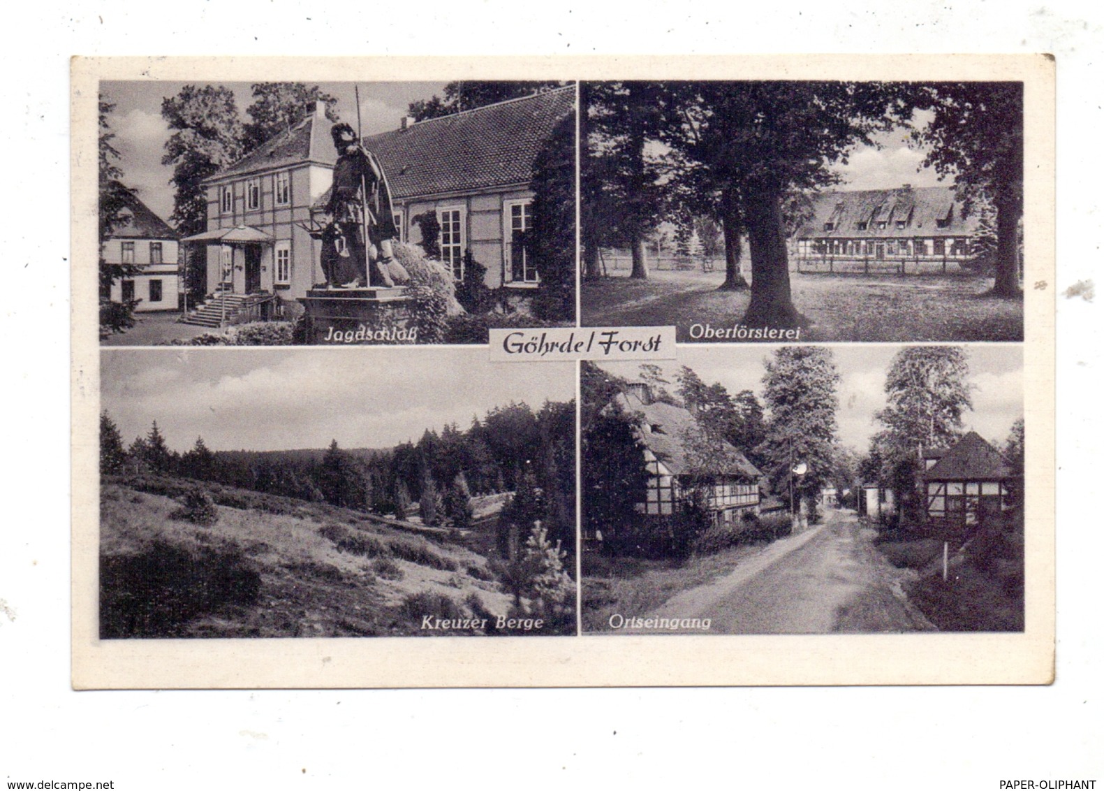 3139 GÖHRDE, Oberförsterei, Ortseingang.., Landpoststempel "Pommoissel über Dahlenburg", 1959 - Luechow