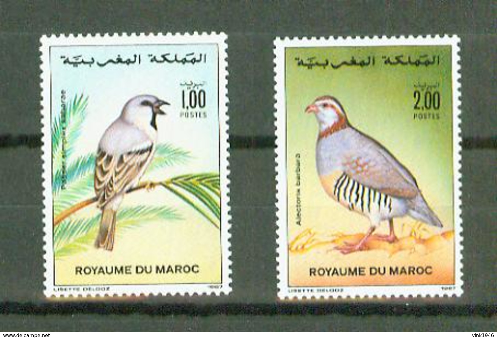 Maroc 1987,2V In Set ,birds,vogels,vögel,oiseaux,pajaros,uccelli,aves,MNH/Postfris(A3629) - Andere & Zonder Classificatie