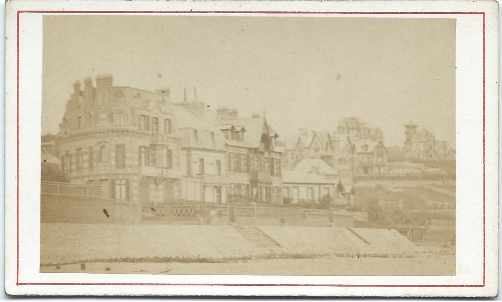 14 - Villers Sur Mer - Les Villas  - Photo Albumen Brechet - Ca 1870 - Anciennes (Av. 1900)