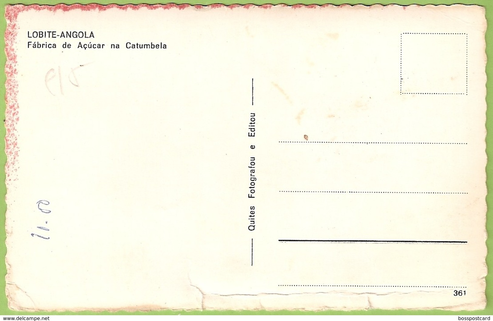 Lobito - Fábrica De Açúcar Na Catumbela - Angola - Angola