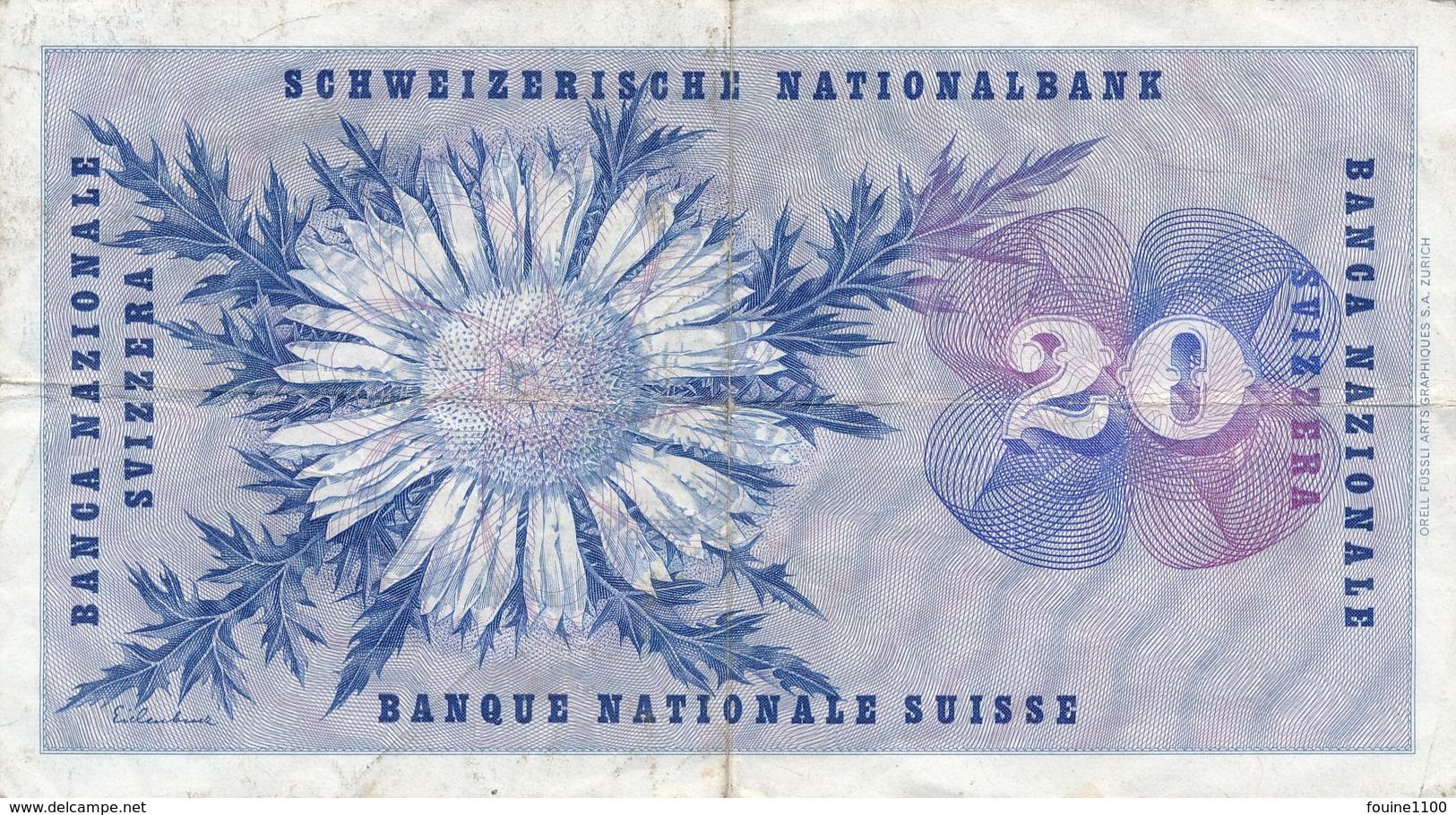 Billet De Banque Suisse 20 Francs 1963 - Suisse