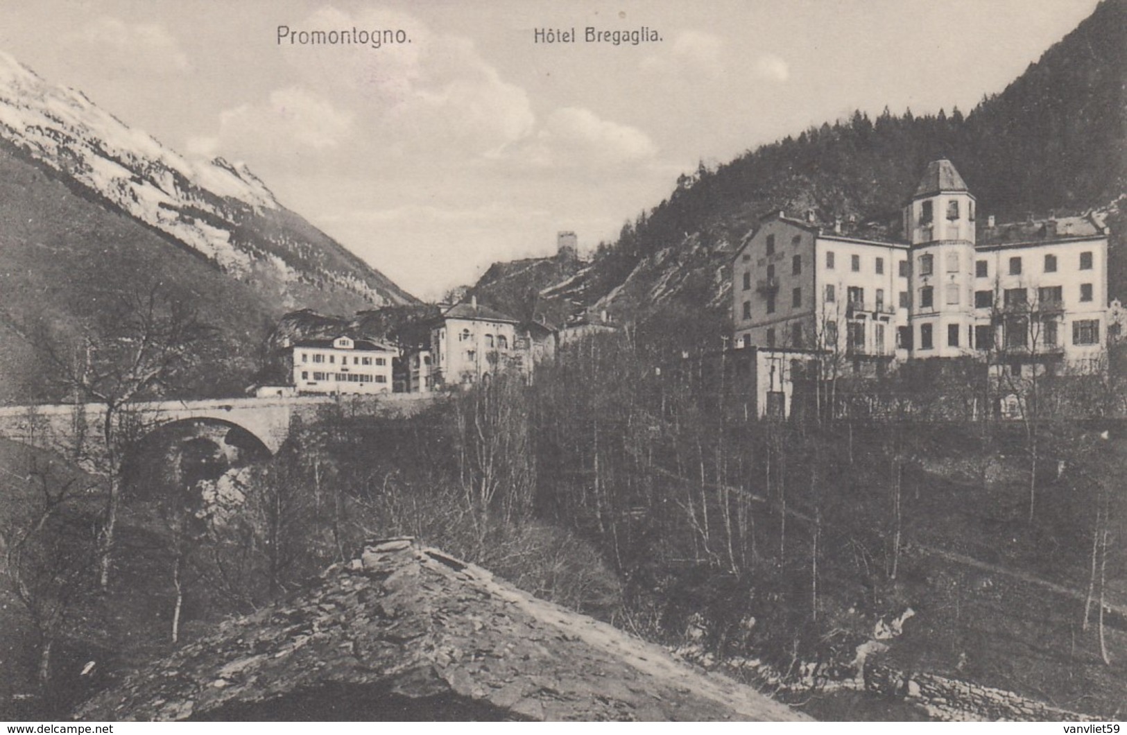 SWITZERLAND-SCHWEIZ-SUISSE-SVIZZERA-PROMONTOGNO-HOTEL =BREGAGLIA=-CARTOLINA NON VIAGGIATA ANNO 1915-925 - Bregaglia