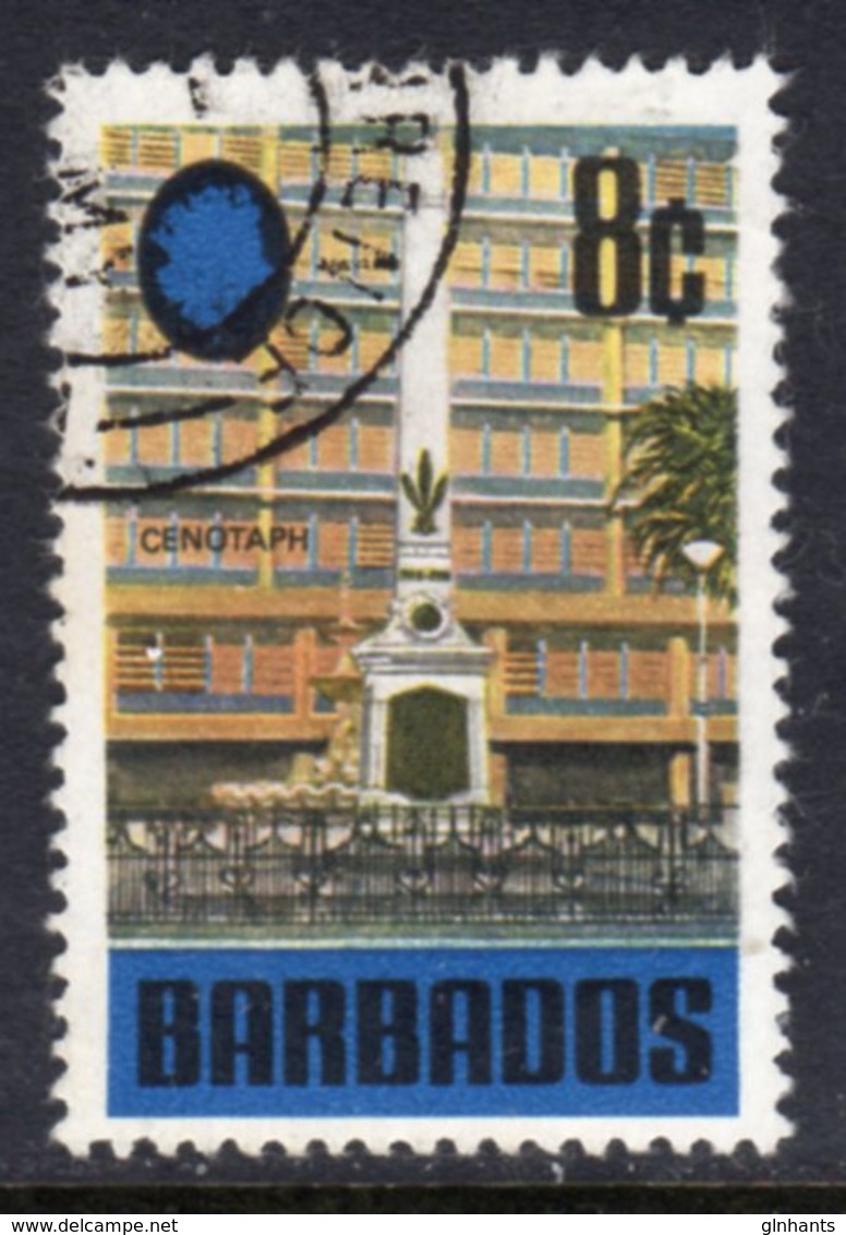 BARBADOS - 1970 8c DEFINITIVE STAMP CHALK PAPER FINE USED SG 405 - Barbados (1966-...)