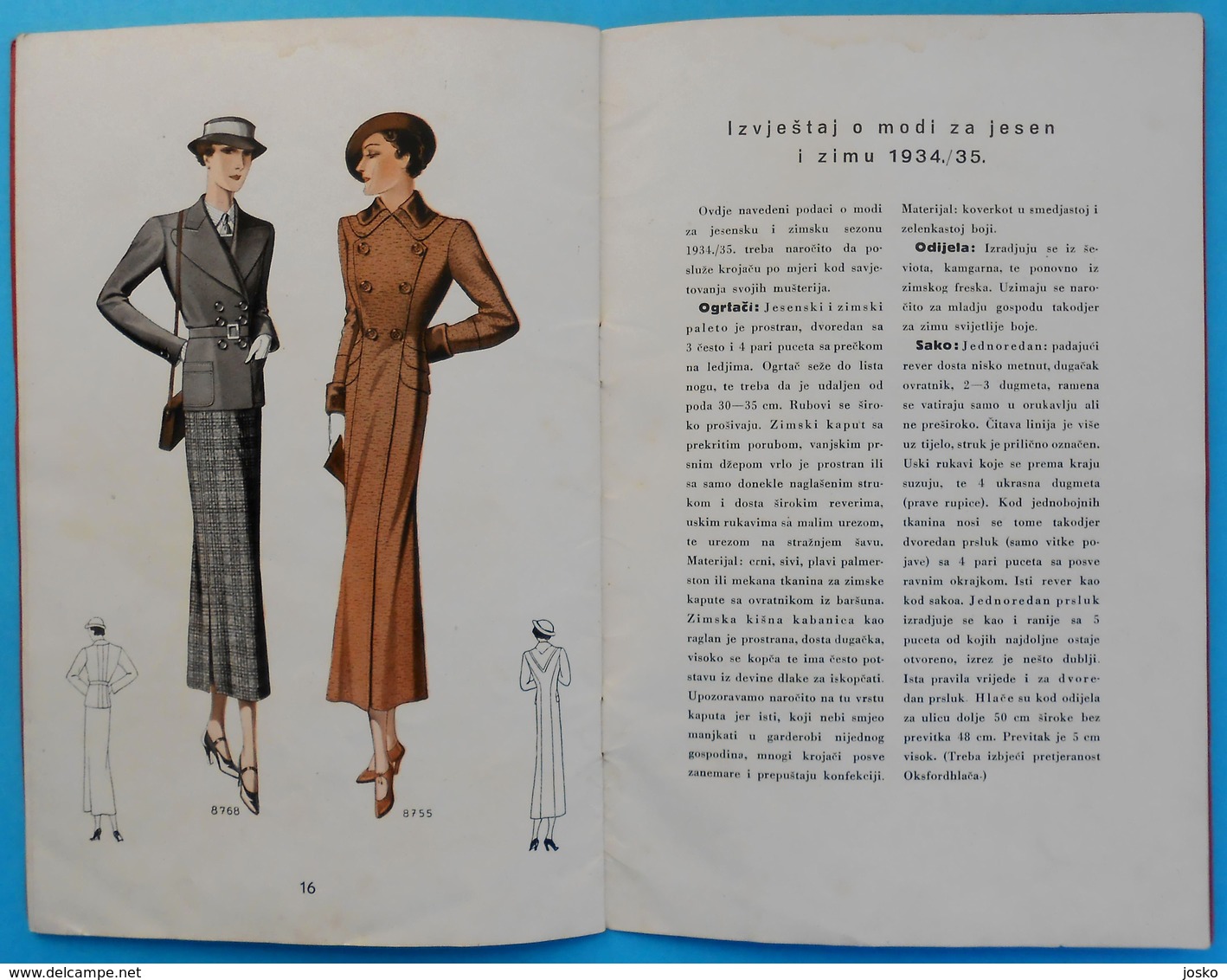 ART DECO FASHION CATALOG (1934/35) CZECH REPUBLIC YUGOSLAVIA KINGDOM Fashion catalogue mode moda Usti nad Labem Croatia