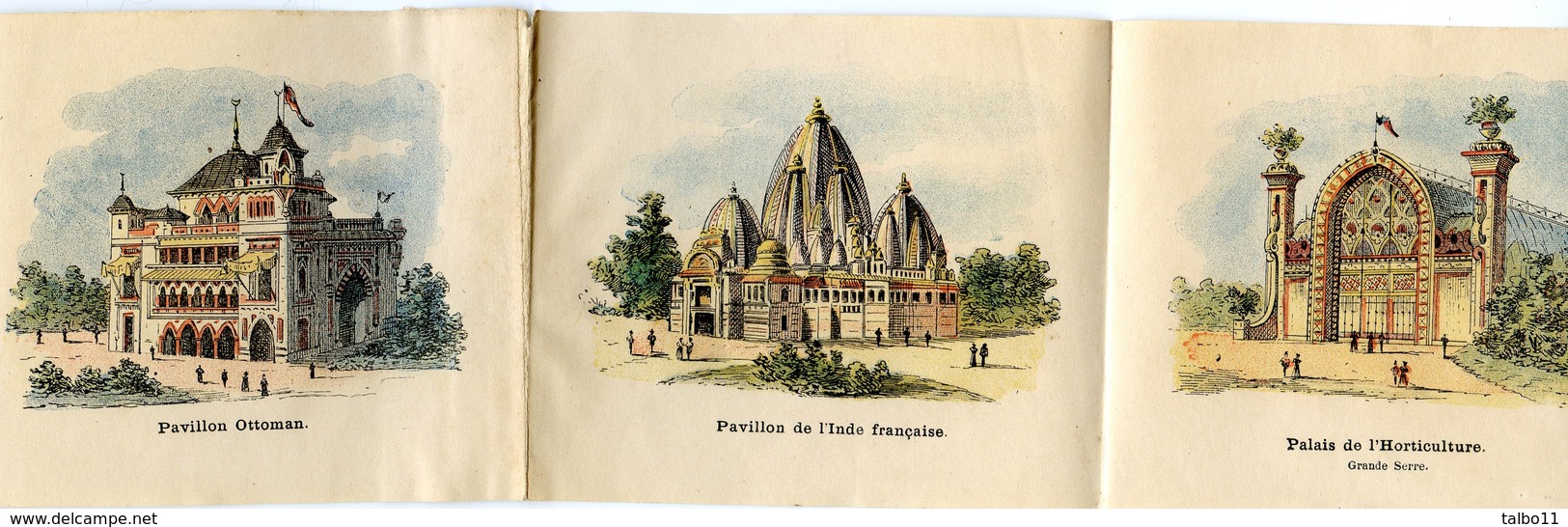 Souvenir De L'exposition De 1900 - Principaux Monuments - Depliants Avec 12 Dessins Couleur De L'illustrateur A. Vasset - Unclassified