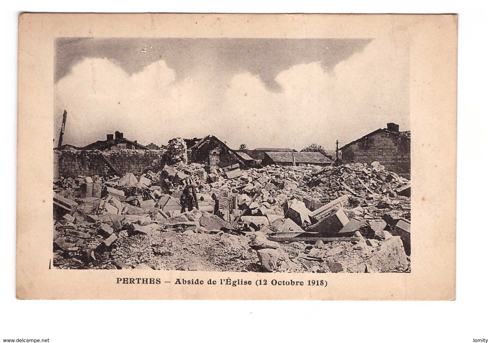 08 Perthes Ruines Grande Guerre 1914 1918 Abside De L' Eglise 12 Octobre 1918 - Andere & Zonder Classificatie