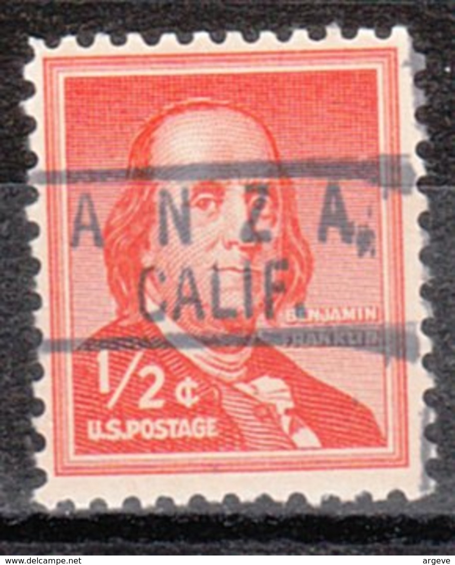 USA Precancel Vorausentwertung Preo, Locals California, Anza 801 - Preobliterati