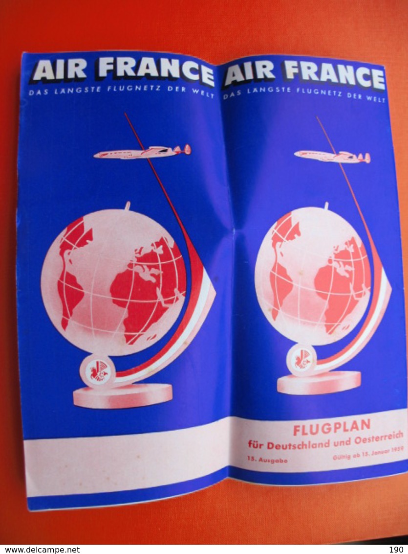 AIR FRANCE-FLUGPLAN.AVION - Monde