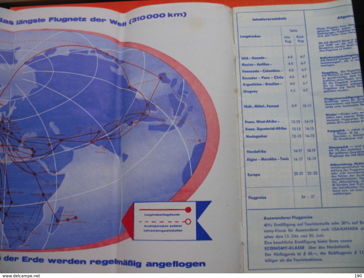 AIR FRANCE-FLUGPLAN.AVION - World