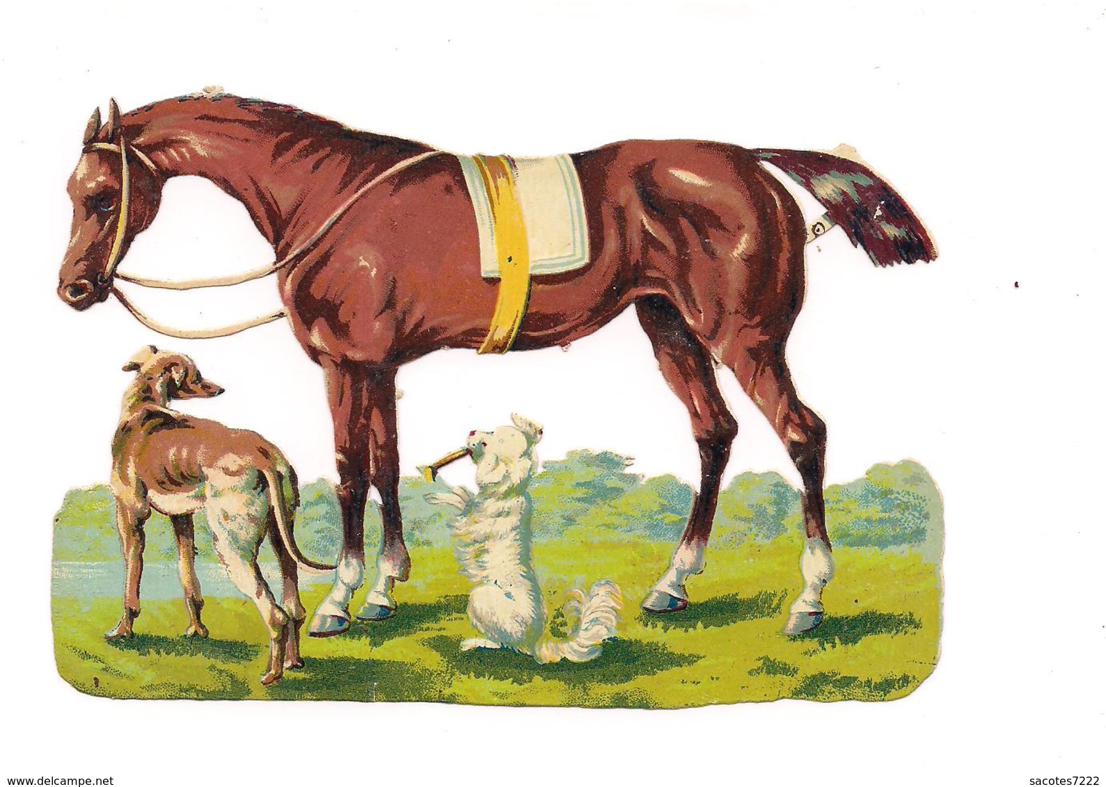 3 DECOUPIS  GAUFFRES  CHEVAL - Chien - - Tiere