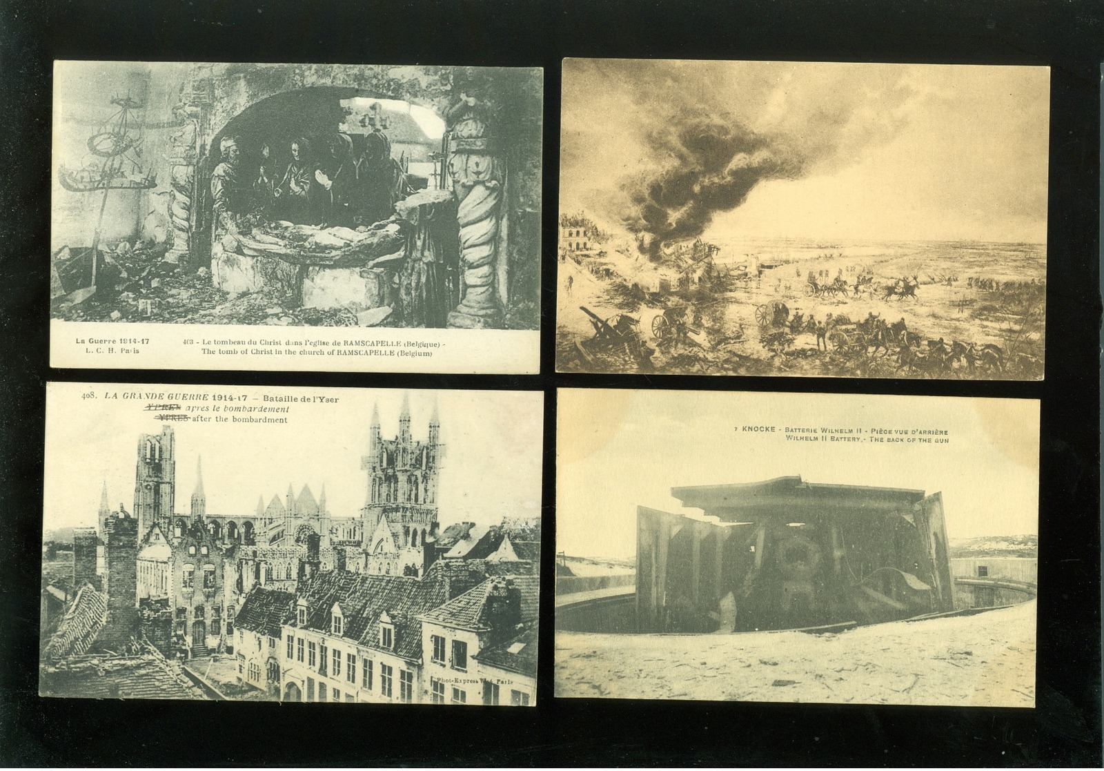 Beau lot de 60 cartes postales de Belgique  guerre  ruines     Mooi lot van 60 postkaarten van België  ruinen  oorlog