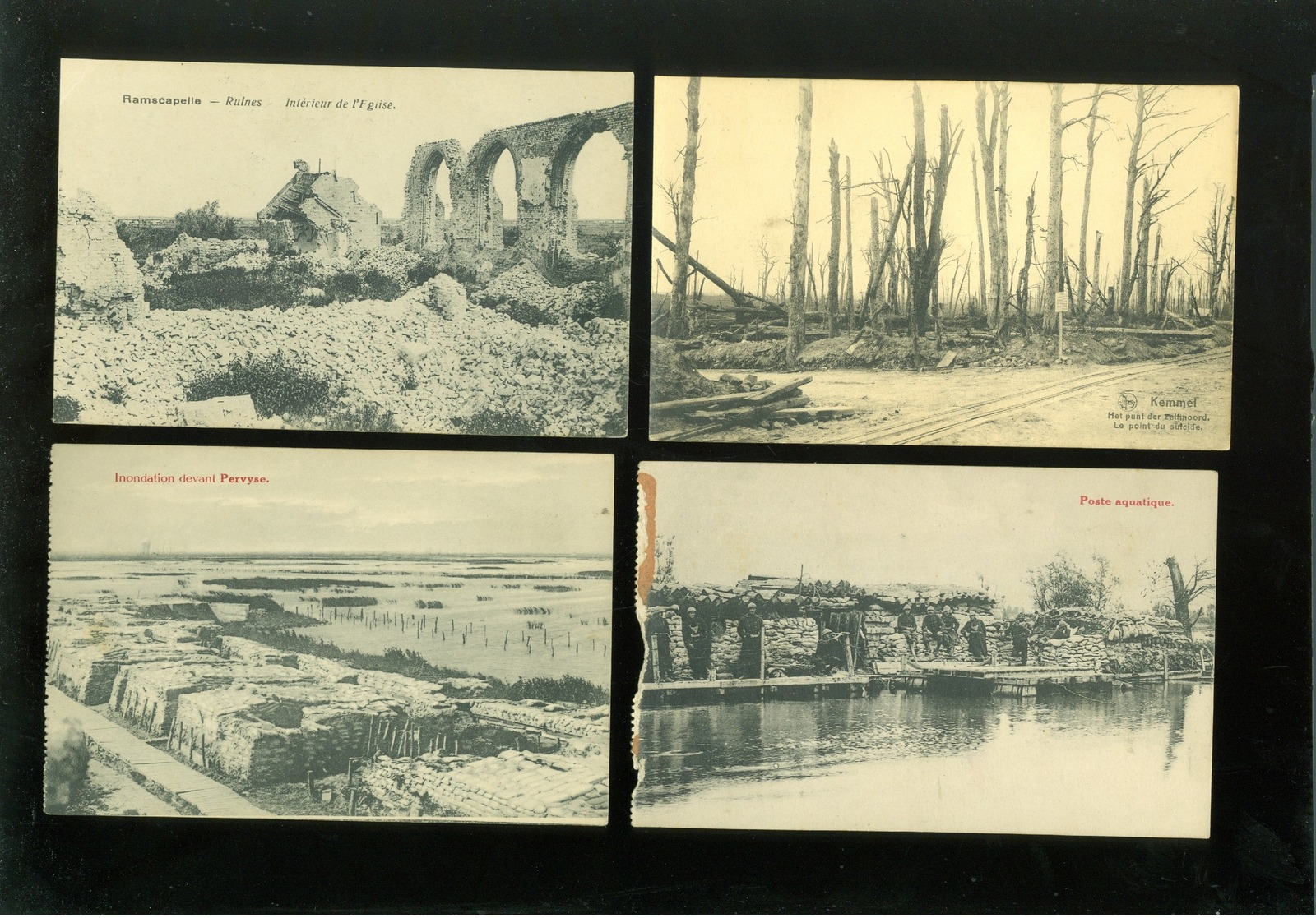 Beau lot de 60 cartes postales de Belgique  guerre  ruines     Mooi lot van 60 postkaarten van België  ruinen  oorlog
