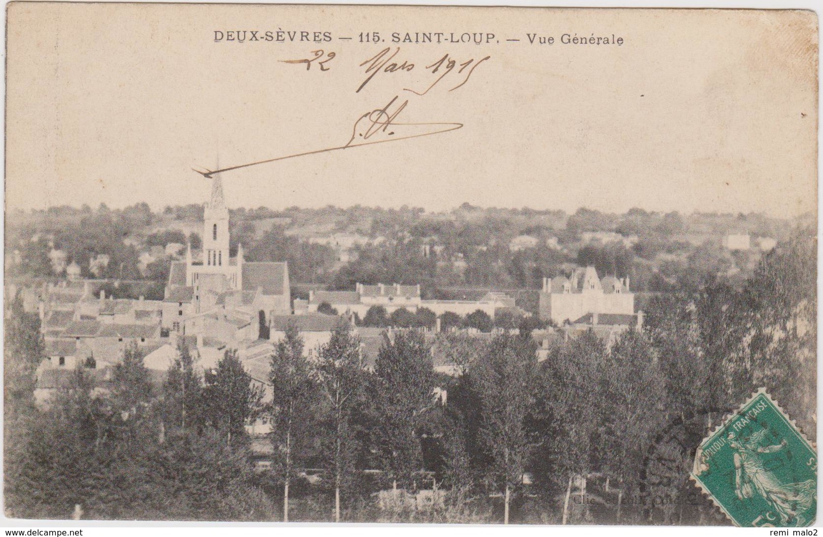 CARTE POSTALE   SAINT LOUP 79  Vue Générale - Saint Loup Lamaire