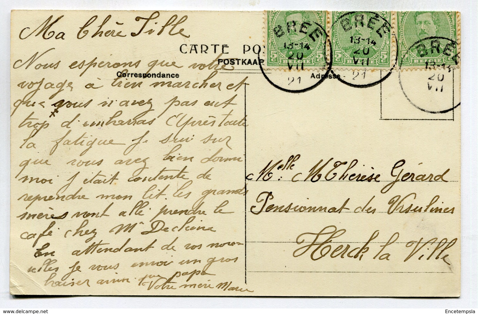 CPA - Carte Postale - Belgique - Brée - Villa - 1921 (SV6822) - Bree