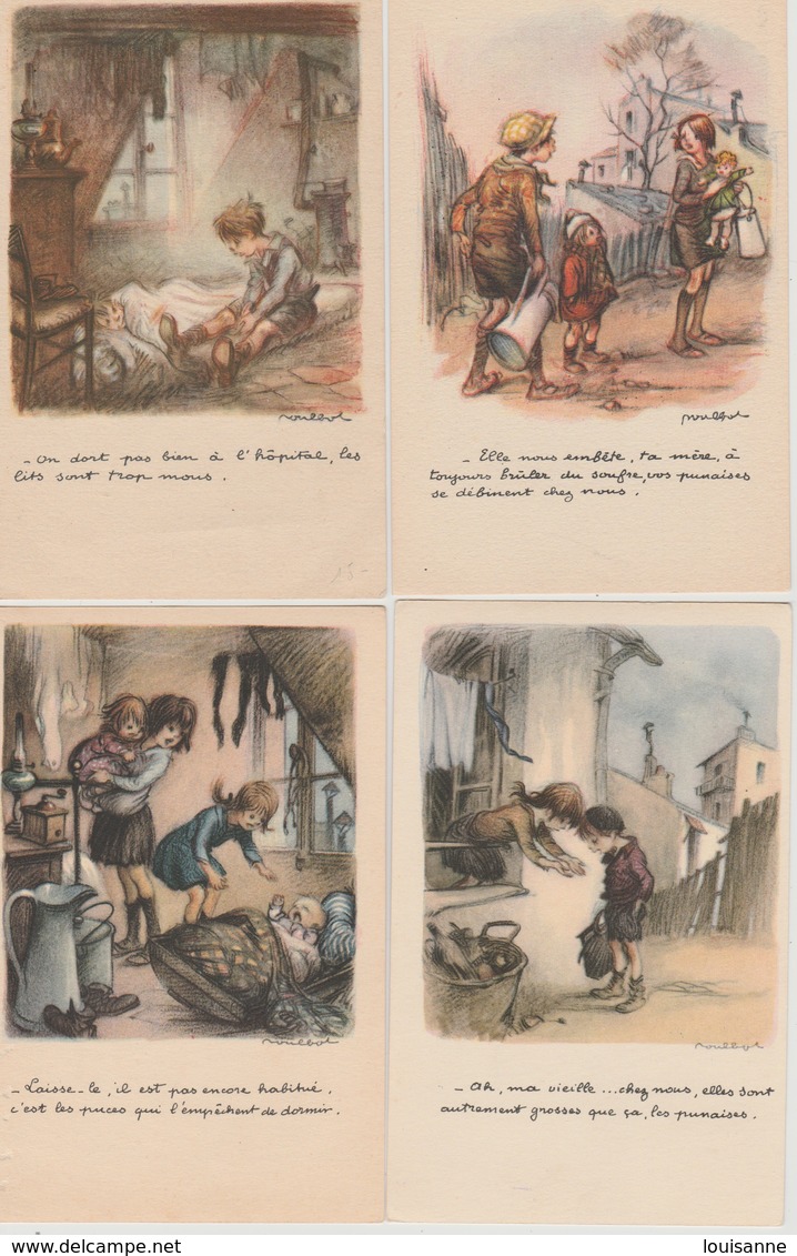 19 / 1 /  166  -   LOT  DE  20  CPA    POULBOT  " LIGUE CONTRE LES TAUDIS  " Toutes Scandées " - 5 - 99 Postcards