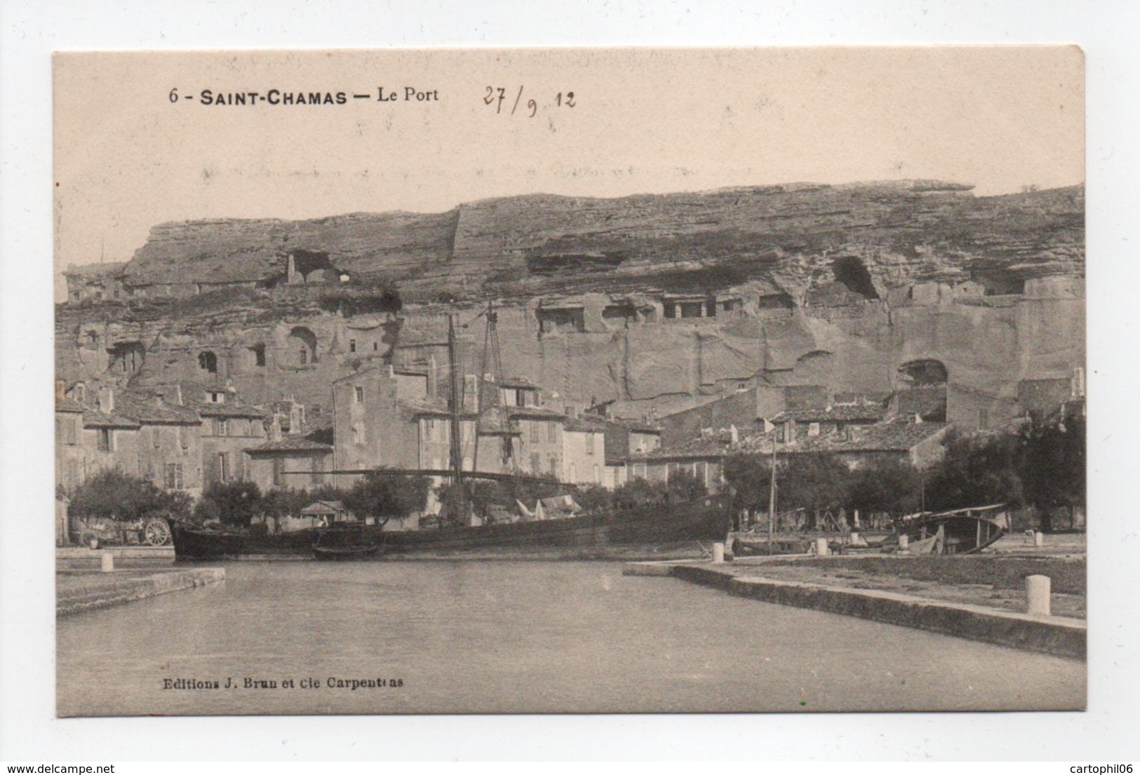 - CPA SAINT-CHAMAS (13) - Le Port 1912 - Editions Brun N° 6 - - Autres & Non Classés