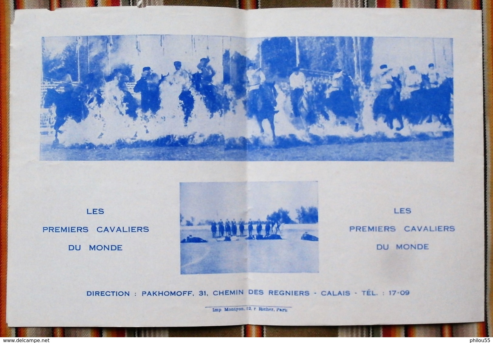 62 Calais PAKOMOFF "SOUVENIR DES COSAQUES DJIGUITES" - Programmes