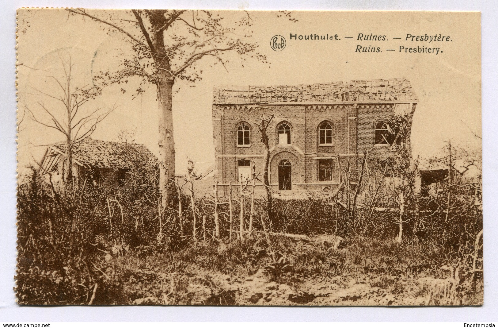 CPA - Carte Postale - Belgique - Houthulst - Ruines - Presbytère - 1926 (SV6823) - Houthulst