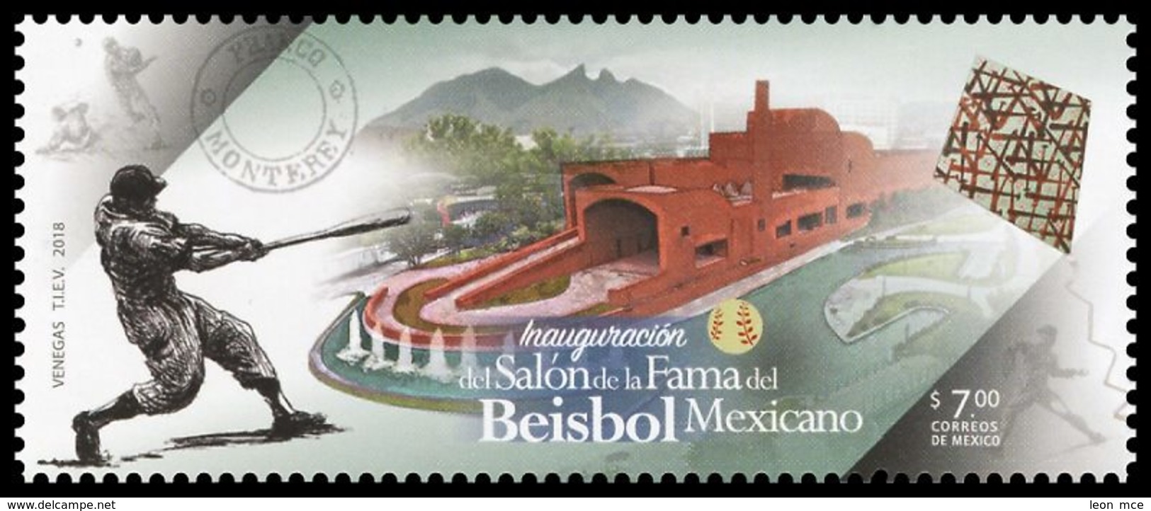 2018 MÉXICO INAUGURACIÓN DEL SALÓN DE LA FAMA DEL BÉISBOL MEXICANO, MNH  MEXICAN BASEBALL - México