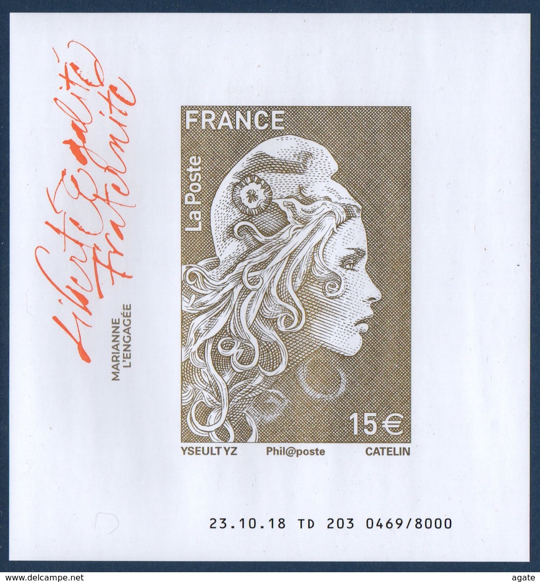 Marianne L'Engagée - Feuillet 15 € Du Coffret (2018) Neuf** - 2018-2023 Marianne L'Engagée