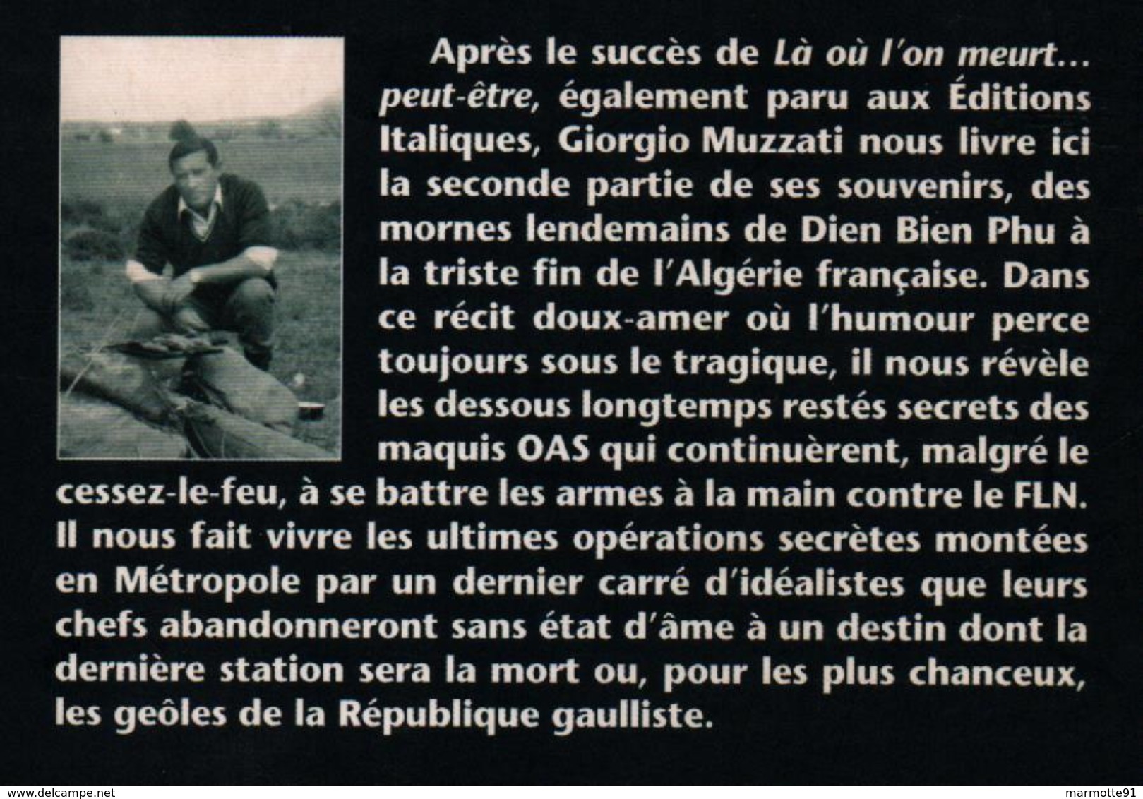 DERNIER BAROUD POUR HONNEUR RESCAPE DIEN BIEN PHU DANS MAQUIS OAS ALGERIE LEGION ETRANGERE - Français