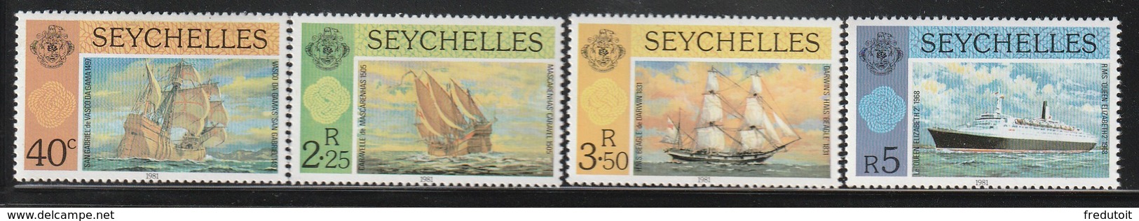 SEYCHELLES - N°466/9 ** (1981)  Bateaux - Seychelles (1976-...)