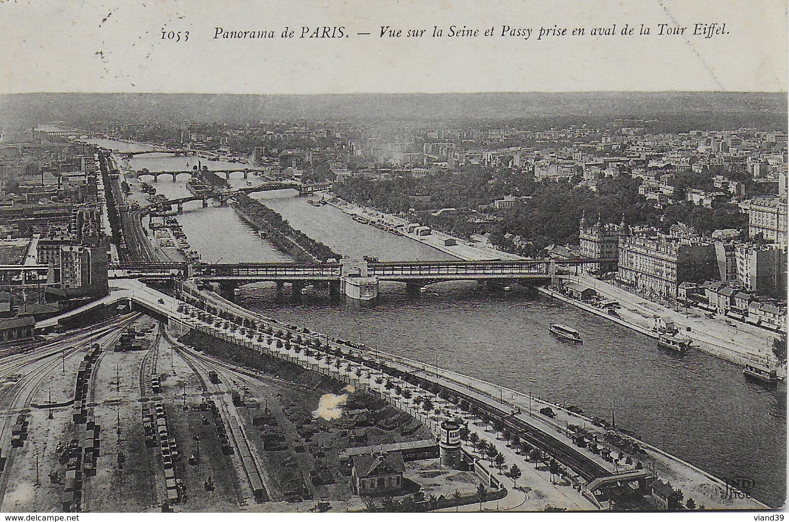 Paris - Vue Sur La Seine Et Passy Prise En Aval De La Tour Eiffel - Eiffelturm