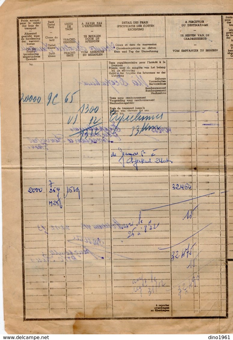 VPACHE14.114 - Chemin De Fer - Lettre De Voiture - MONCEAU Pour Argenteuil Via JEUMONT, ERQUELINNES, ACHERES - Transport