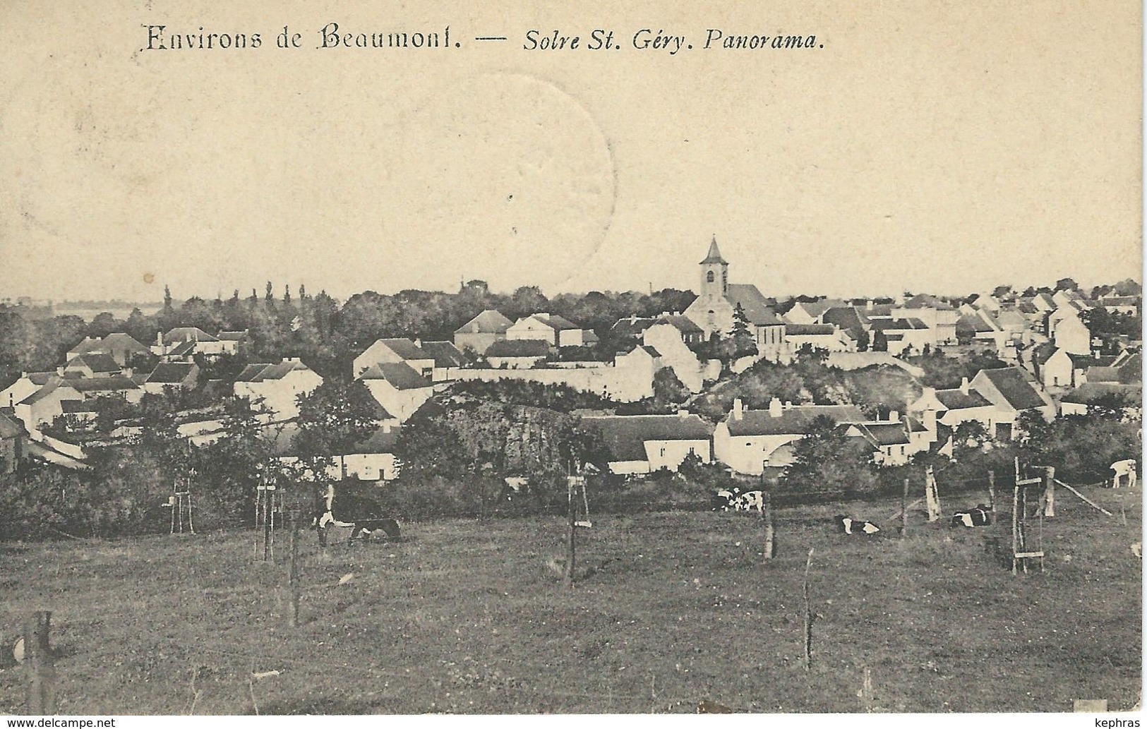 Environs De Beaumont - SOLRE ST. GERY : Panorama - Cachet De La Poste 1913 - Beaumont