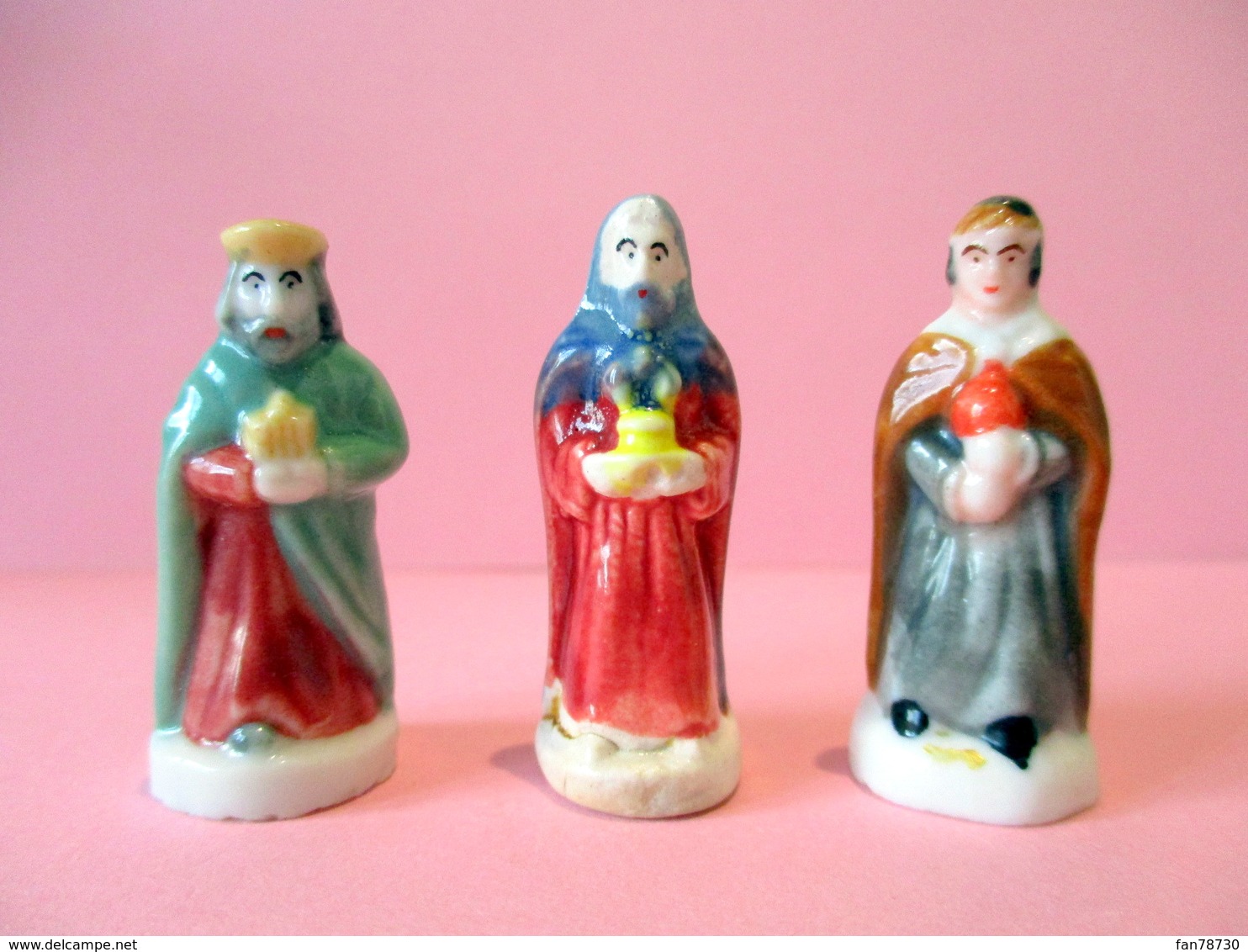 Fèves Brillantes - Nativité - Lot De 3 Rois Mages - Anciennes