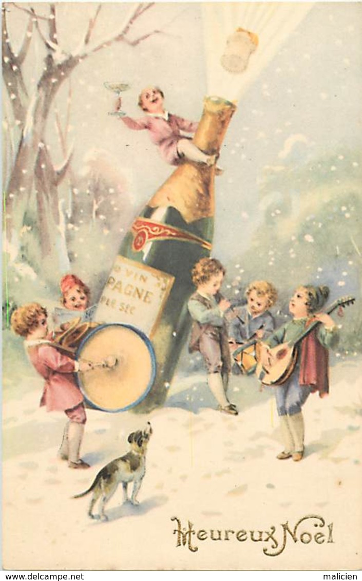 -ref-B95- Illustrateurs - Illustrateur - Enfants - Enfant - Champagne - Vins -  Alcool -  Instruments De Musique - - 1900-1949