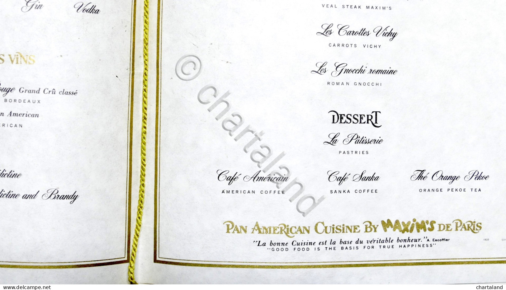 Collezionismo - Pan American Airways - Menu By Maxim’s - 1966 - Menu