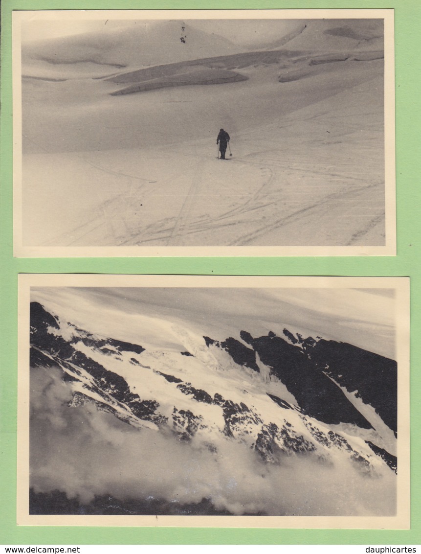 SAAS FEE : Les Mischabel, Allalinhorn, Valais Suisse, Mai 1948.  4 Photos . Allalinhorn - Lieux