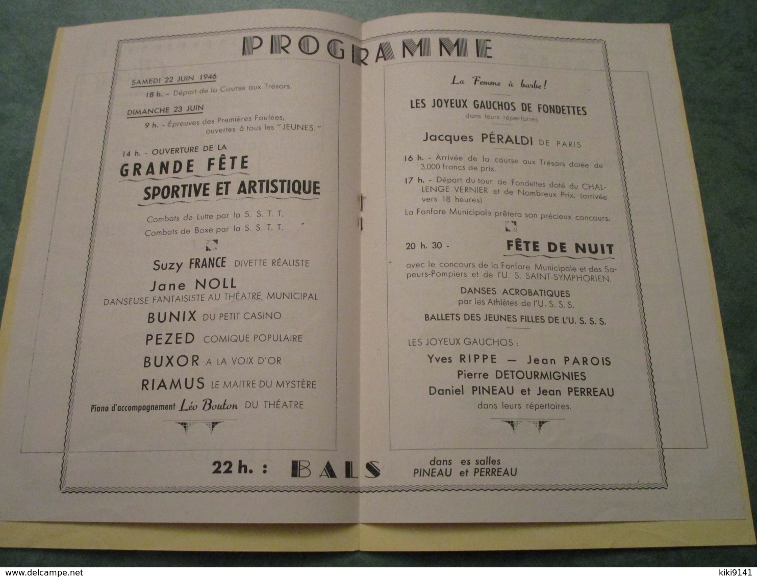 UNION SPORTIVE DE FONDETTES - Grande Fête Des Sports (8 Pages De Programme Et Publicités Commerciales) - Fondettes