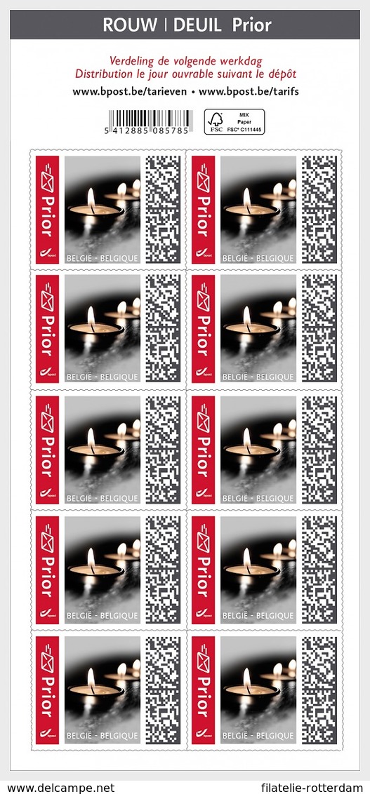 België / Belgium - Postfris / MNH - Sheet Rouwzegels 2019 - Ongebruikt