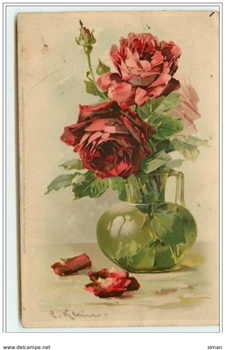 N°3215 - Catharina Klein - Bouquet De Roses Rouges - Meissner - Klein, Catharina