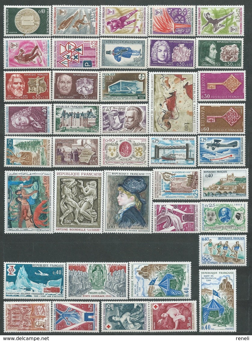 FRANCE ANNEE  COMPLETE  1968  **  TTB  4 - 1960-1969