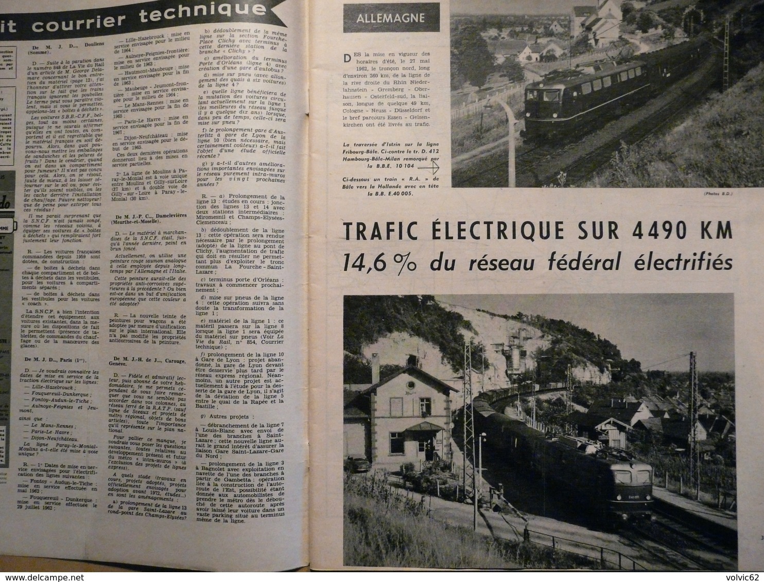 Vie Du Rail 865 1962 Dordogne Vergt Pont De Hirson Bretonnière La Norville Rail U-80 St Victor Thizy Apprentis Chambéry - Trains