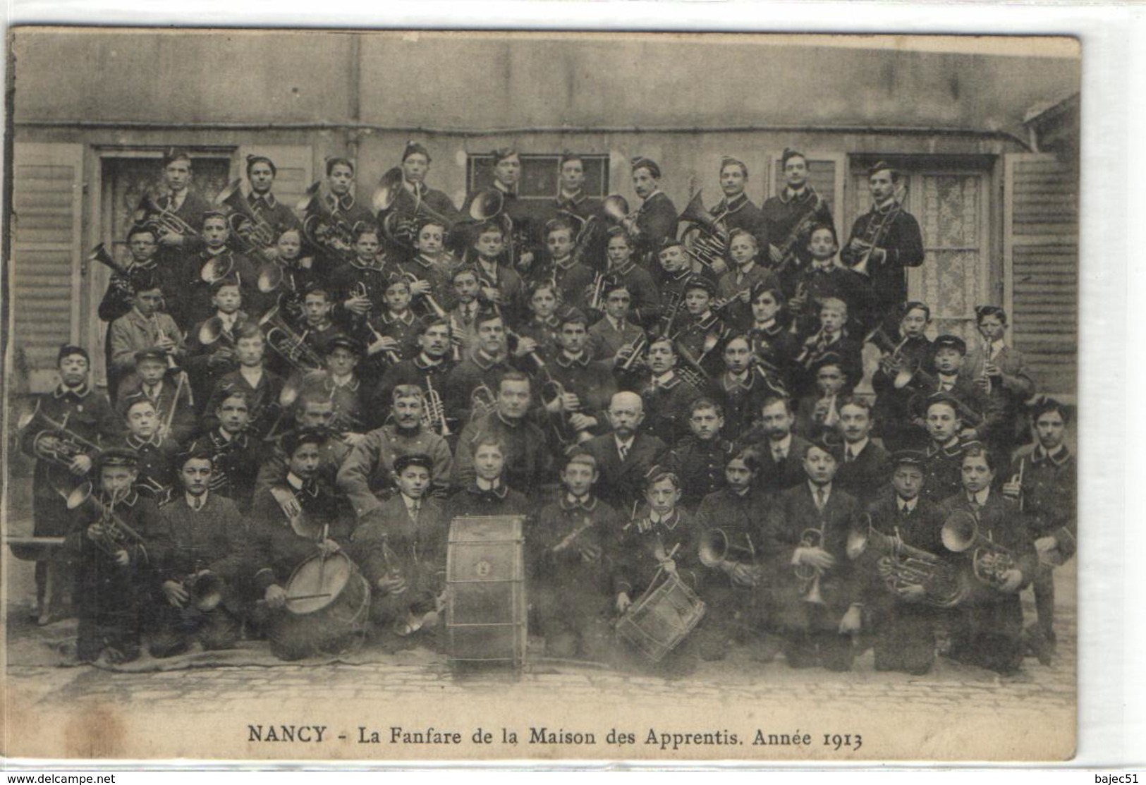 1 Cpa Nancy - La Fanfare De La Maison Des Apprentis Année 1913 - Nancy