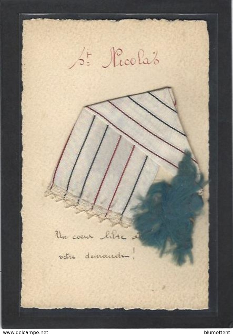 CPA Saint Nicolas Bonnet Tissu Non Circulé - Saint-Nicolas