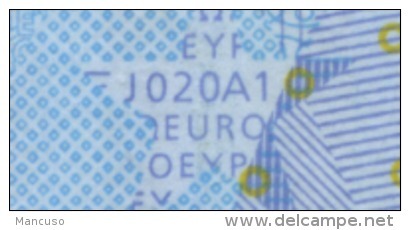 S ITALIA 20 EURO  J020 A1  TRICHET  FIRST POSITION   UNC - 20 Euro