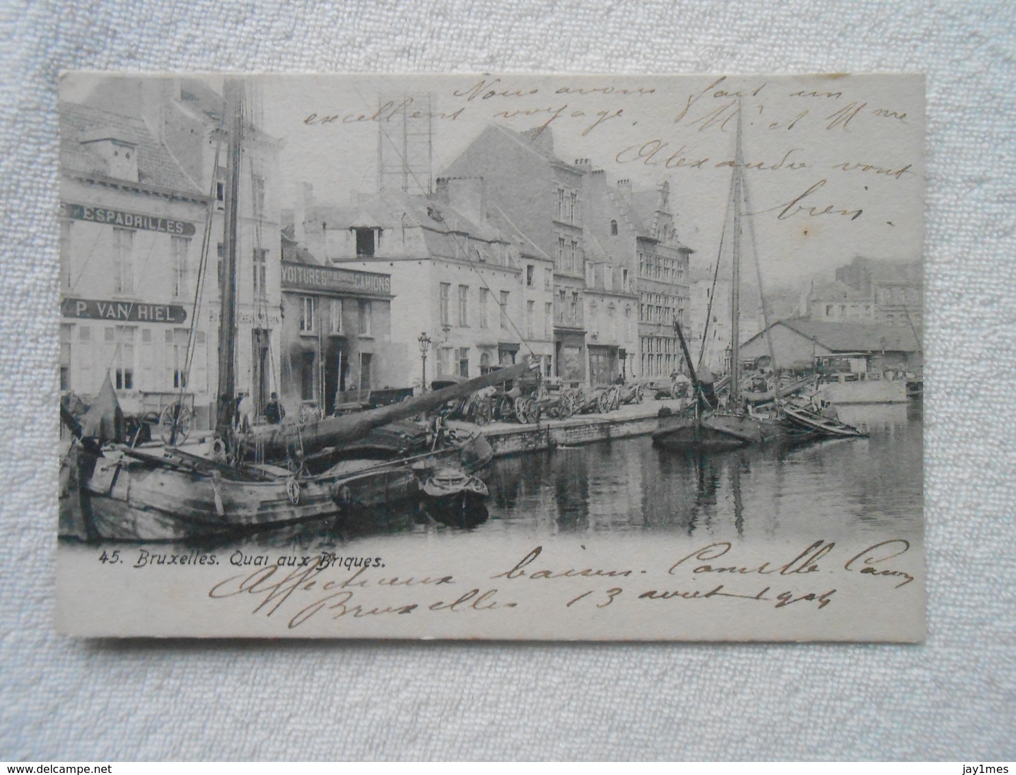 Cpa Bruxelles Quai Aux Briques 1904 - Maritime