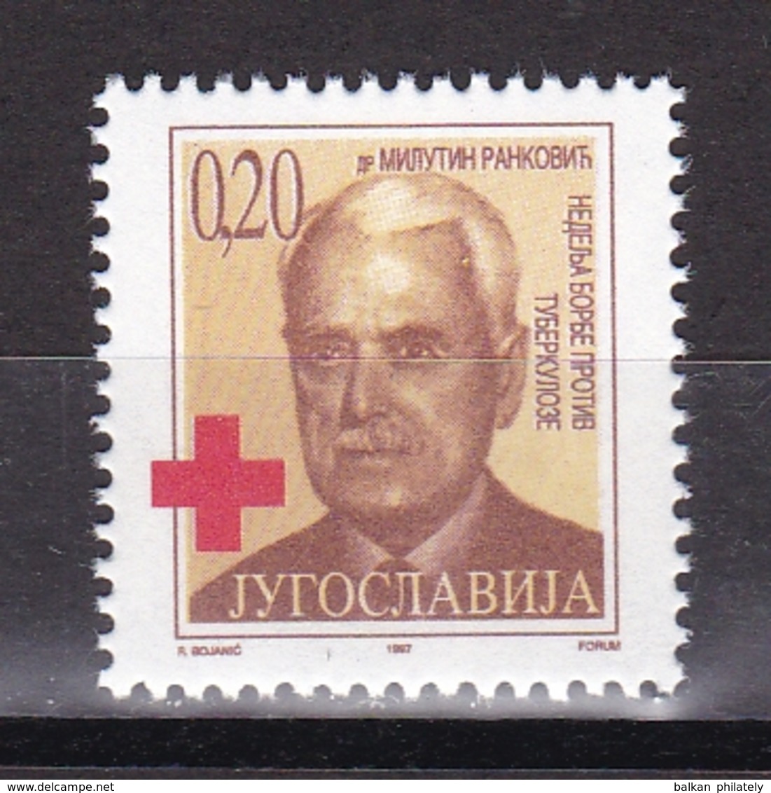 Yugoslavia Serbia 1997 Week Fight Against Tuberculosis TBC Red Cross Doctor Medicine Disease Health Charity Tax MNH - Serbie