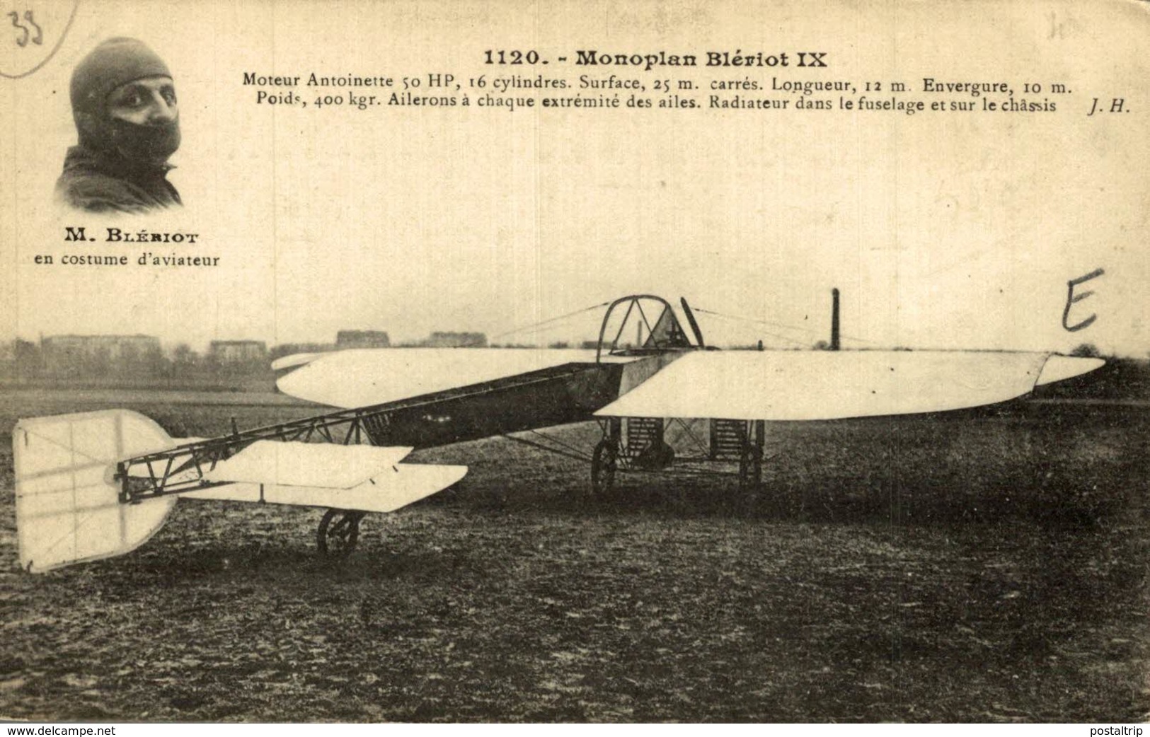 MONOPLAN BLÉRIOT IX - Otros & Sin Clasificación