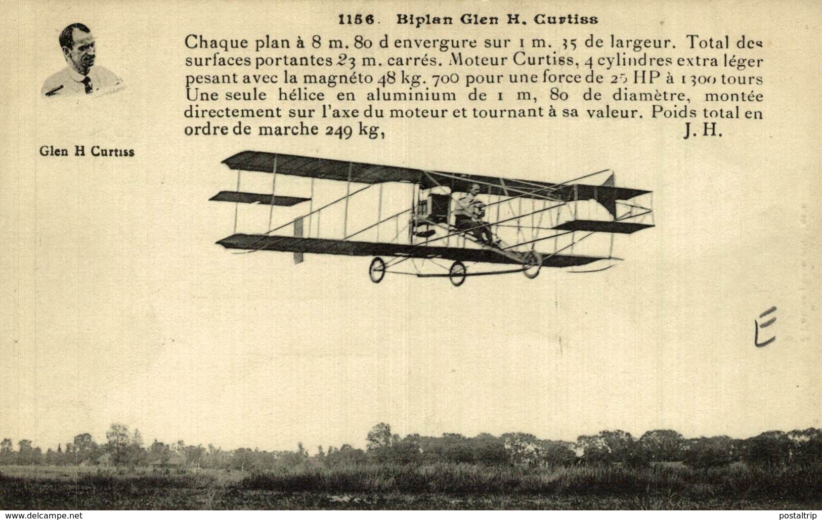 GLEN H CURTISS, BIPLANN GLEN H. CURTISS - Otros & Sin Clasificación