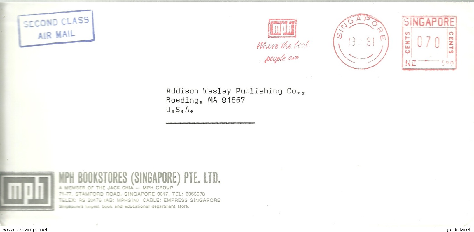 LETTER 1981 - Singapour (1959-...)