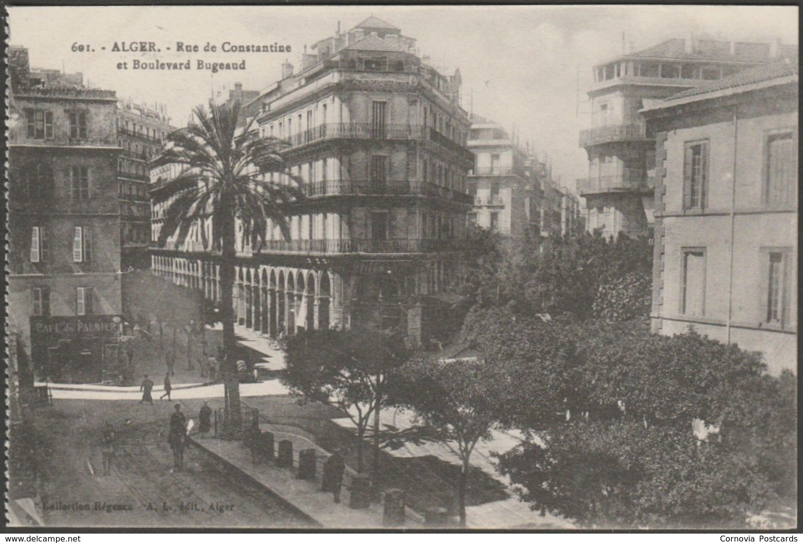 Rue Du Constantine Et Boulevard Bugeaud, Alger, C.1910 - Régence CPA - Algiers