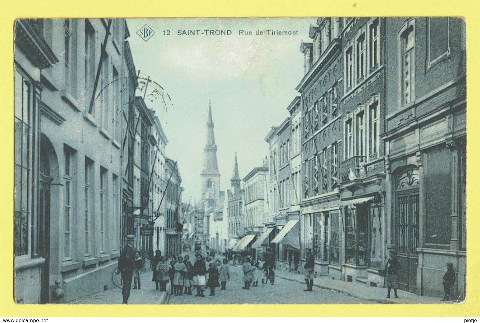 * Sint Truiden - Saint Trond (Limburg) * (SBP, Nr 12) Rue De Tirlemont, Très Animée, TOP, Zeldzaam, Unique, Enfants Rare - Sint-Truiden